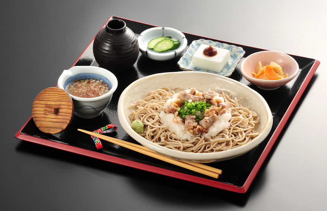 地鶏しぐれそば（冷）